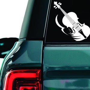 Violin Decal Sticker: Musician Laptop, Car Window