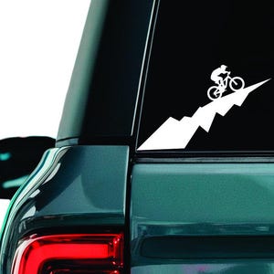 Mountain bike decal, Bike sticker, Trail bike decal, MTB sticker, All-mountain bike car window sticker
