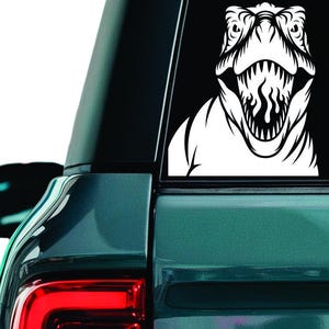 Angry T. Rex decal, Tyrannosaurus Rex sticker, T-rex decal, Ancient animal sticker, Dino king car window sticker