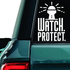 Correctional Officer Vinyl Decal: Watch Protect Car Window Sticker