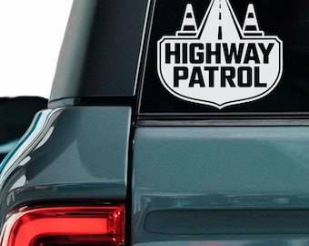 Highway Patrol Vinyl Decal – Traffic Unit Sticker for Officers and State Troopers