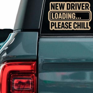 New Driver Loading Vinyl Decal: Student Teen Beginner Car Sticker
