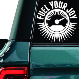 Fuel your joy decal, Positive vibes sticker, Mental health decal, Happiness sticker, Good vibes sticker, Road joy art