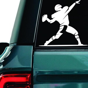 Adesivo in vinile con simbolo del quarterback del football: adesivo per finestrino dell&#39;auto