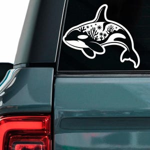 Orca decal, Killer whale sticker, Whale decal, Wild orca sticker, Marine life orca sticker, Sea life whale, Ocean hunter
