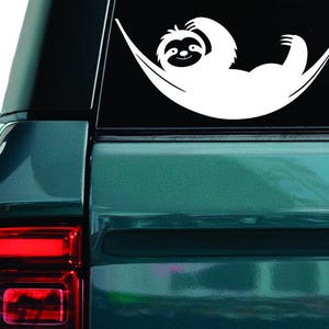 Faultier Schlafen Aufkleber: Lustiger Fenster-Laptop Sticker
