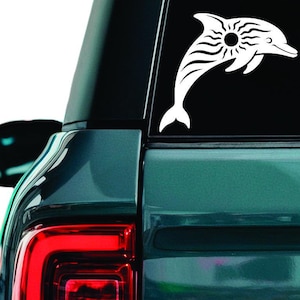 Jumping Dolphin Decal: Tropical Ocean Car Window Sticker