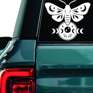 Celestial Moth Decal: Cosmic Astrology Vinyl Sticker