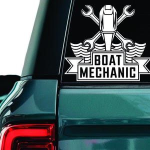 Sticker bootmonteur, sticker scheepsmonteur, sticker boottechnicus, sticker scheepsmonteur, motor doc autoruitsticker
