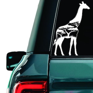 Sticker tropische giraffe: sticker boho wild dier