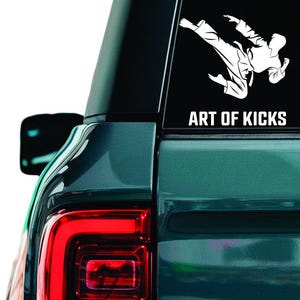 Taekwondo Decal: Martial Arts Car Window Sticker