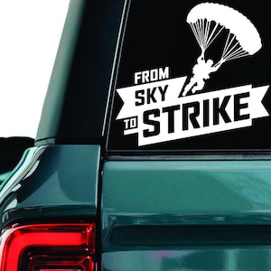 Paratrooper Vinyl Decal: Airborne Soldier Sticker for Laptop, Tumbler
