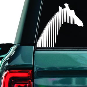 Sticker tropische giraf: sticker Boho-kunst met wilde dieren