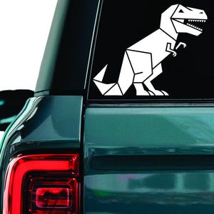 Origami Dinosaur Decal: Geometric T-Rex Vinyl Sticker