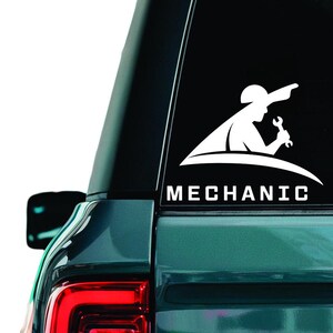 Car mechanic vinyl decal, Car repair sticker, Mechanic decal, Auto mechanic sticker, Car window sticker