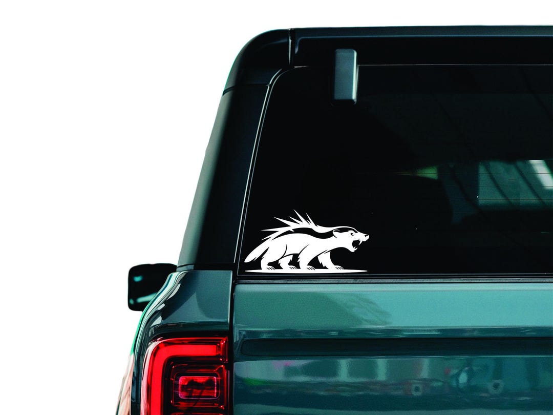 Angry Honey Badger Decal: Durable Vinyl Sticker for Laptop, Car, Window ...