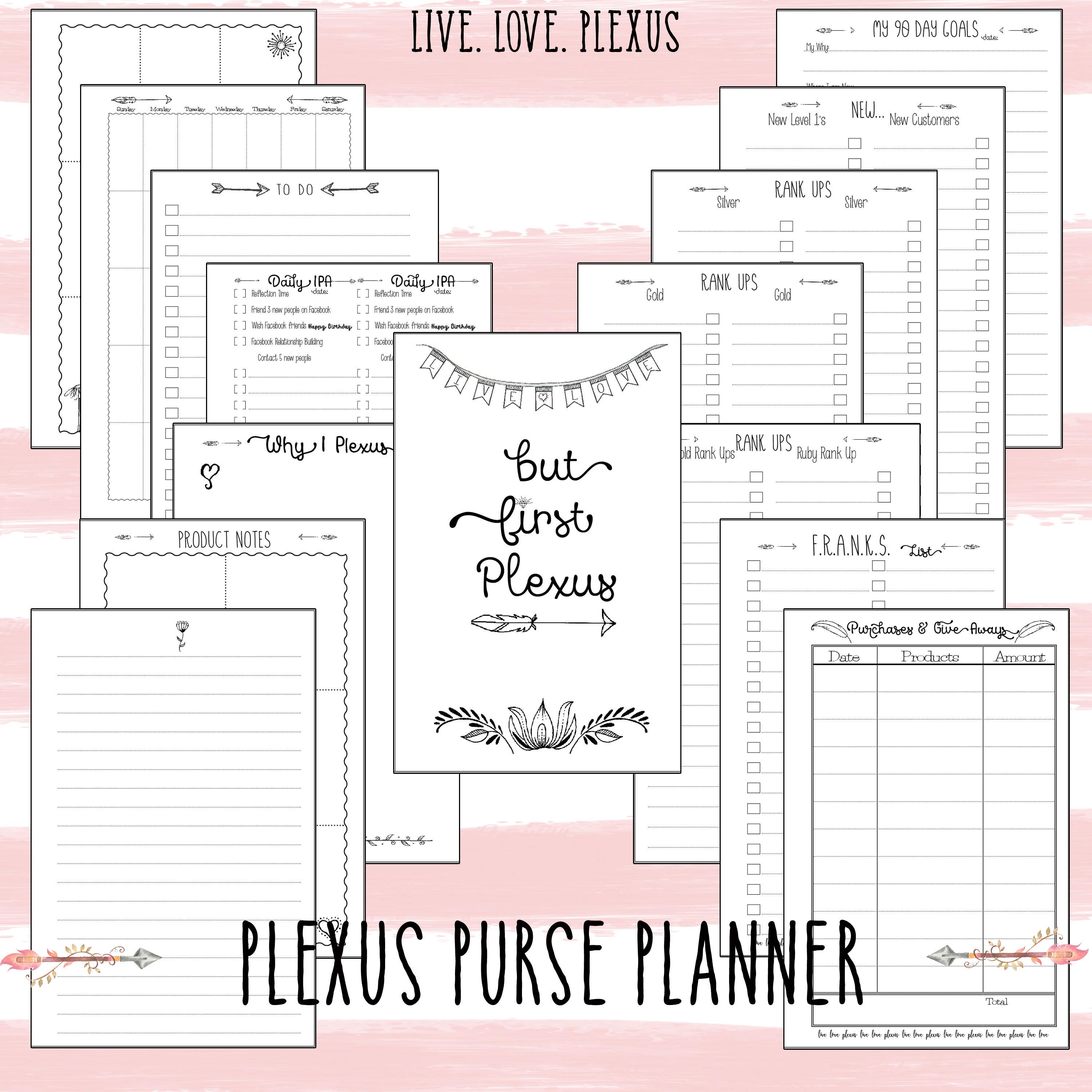 purse-sized-plexus-planner-plexus-organizer-plexus-etsy