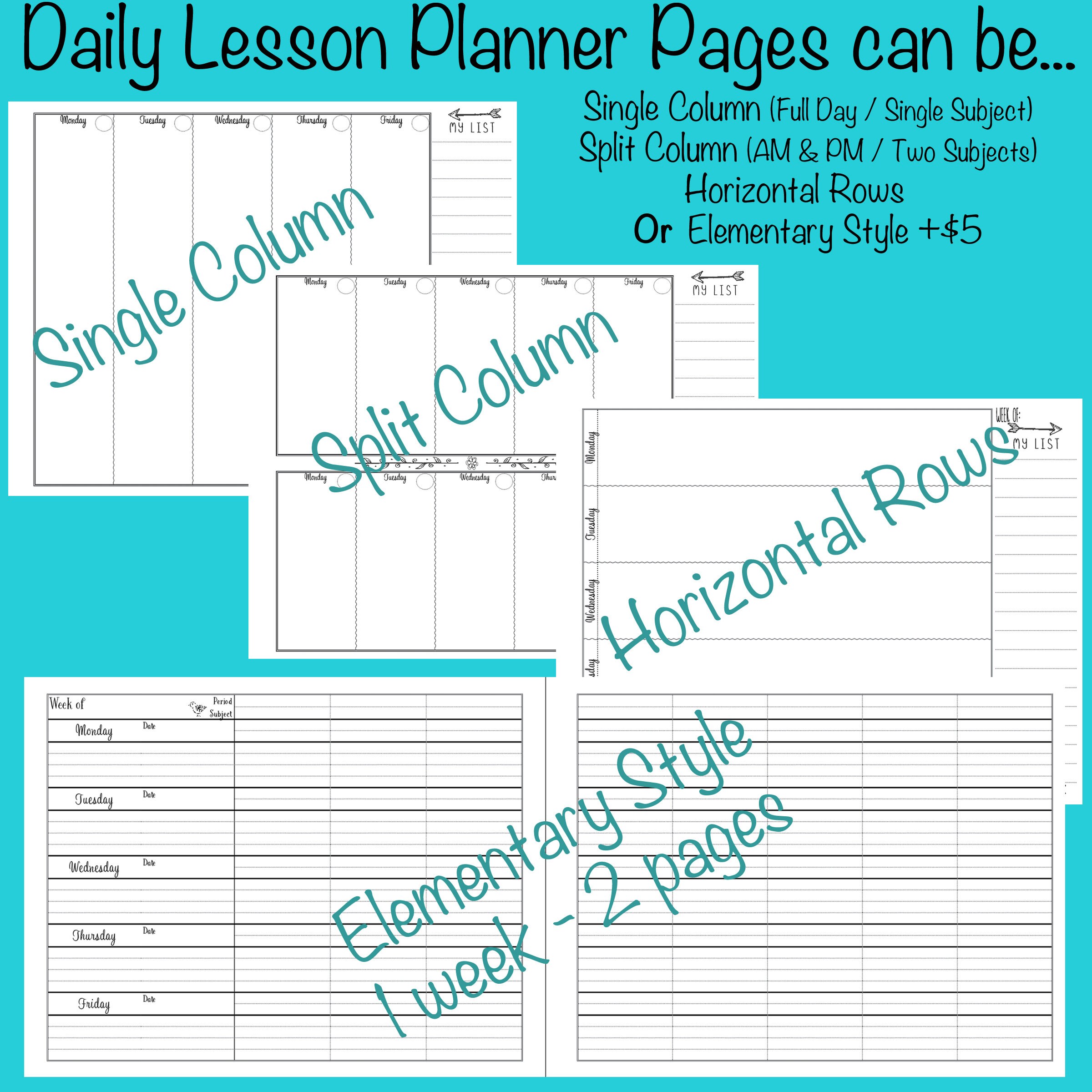 Teacher Planner // Teacher Lesson Planner // Lesson Plan Book Etsy España