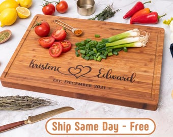 Personalized Cutting Board Wedding Gift, Custom Cutting Board, Housewarming, Unique Mother's Day Gift, Birthday and Anniversary Gift, Friend