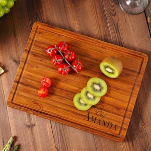 Personalized Cutting Board Gift for Her | Bamboo Charcuterie Board | Unique Valentine's Day Gift | Bridal Shower