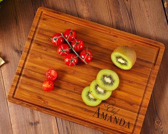 Gepersonaliseerde bamboesnijplank: cadeau gegraveerd charcuteriebord