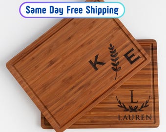 Tabla de cortar personalizada para regalar / Boda, inauguración de casa, aniversario, Día de la Madre / Tabla de cocina grabada a medida, regalo de aniversario