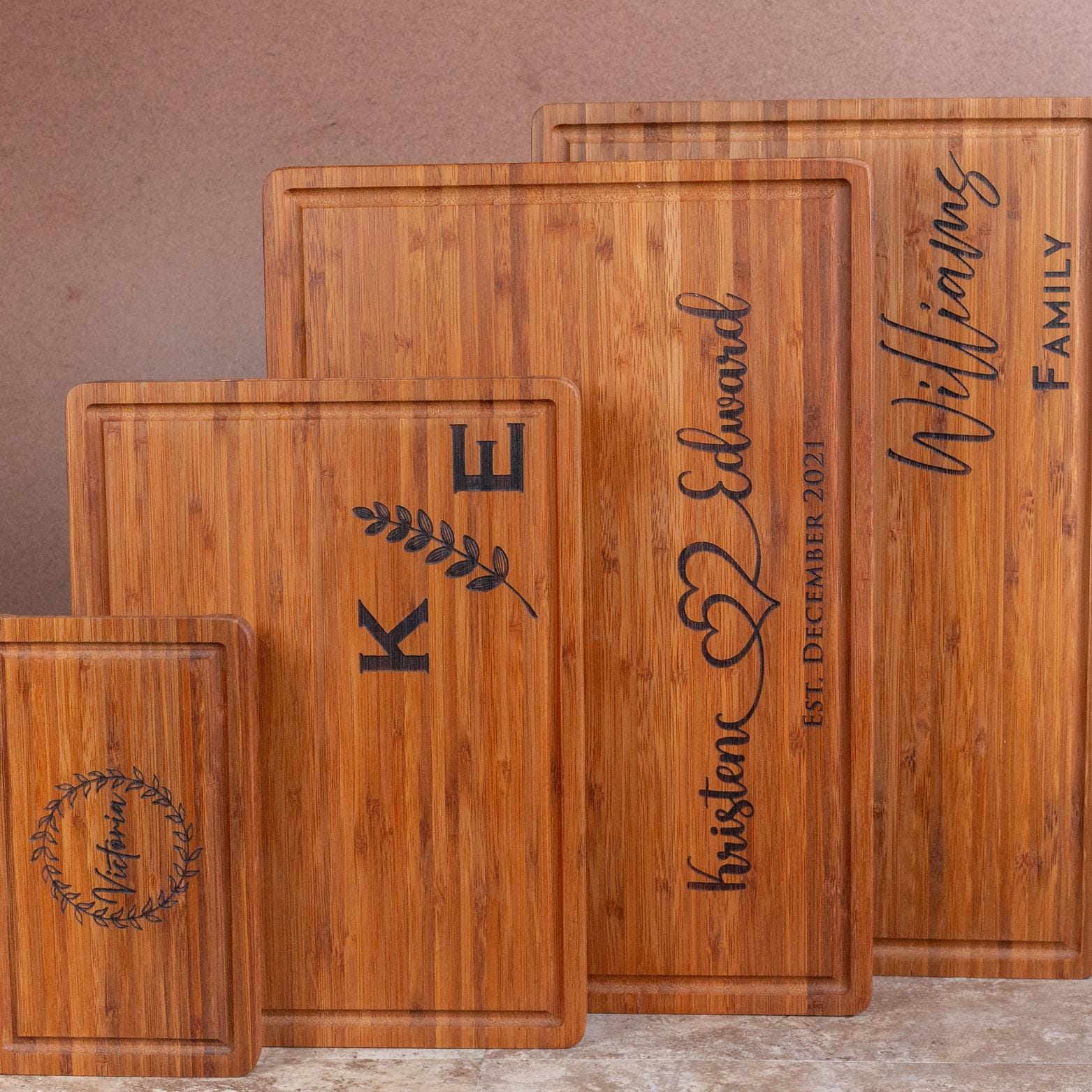 Gepersonaliseerde gegraveerde snijplank - bamboe snijplank - housewarming cadeau - bruiloft snijplank - hout snijplank - graveren - België