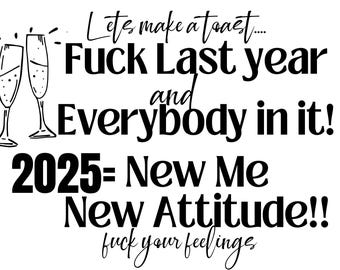 New Years 2025, svg, transparent background, clip art, sublimation
