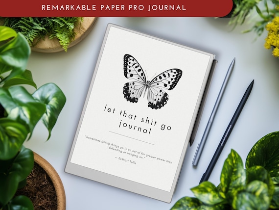 remarkable paper pro templates, remarkable paper pro let that shit go journal, remarkable journals, remarkable pro, remarkable planners