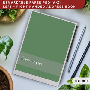 reMarkable Paper Pro Address Book Template (PDF)