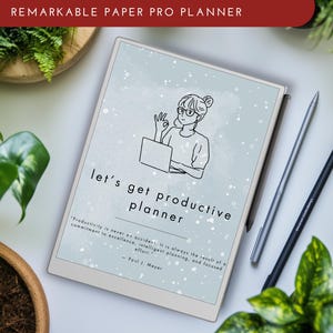 Lets get productive planner remarkable paper pro template, remarkable paper journal, remarkable journal, remarkable eink pro, remarkable pro