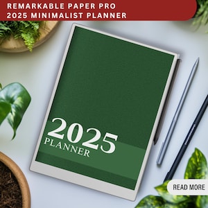 2025 Dated Minimalist planner for remarkable paper pro, remarkable pro workbook, remarkable journal, remarkable eink pro, remarkable planner