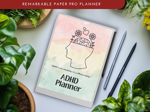 ADHD Planner Template for Remarkable Paper Pro (PDF Download)