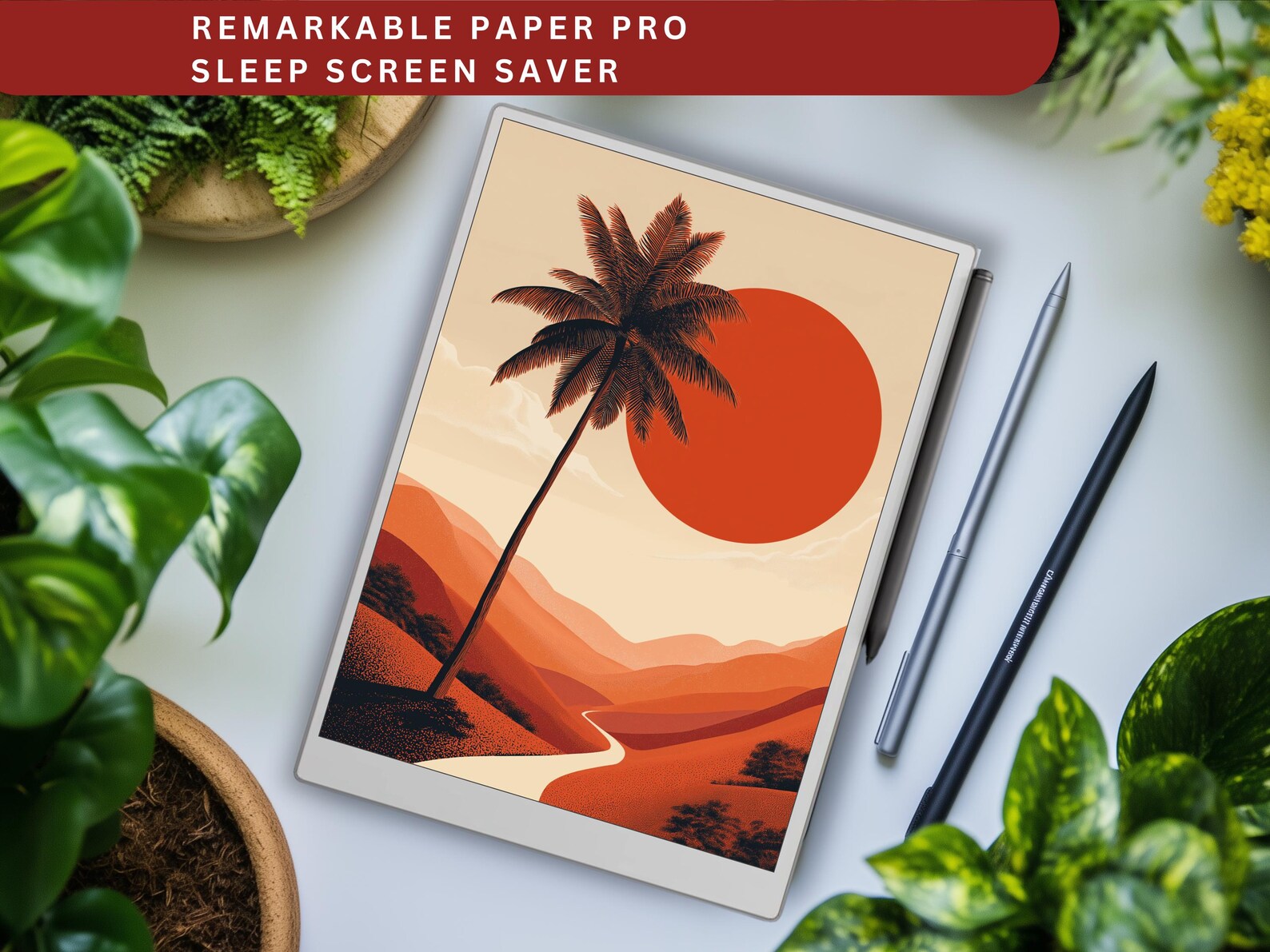 Remarkable Paper Pro Sleep Screen Bundle: 100+ PNG Templates (digital ...