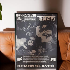 Demon Slayer Tanjiro Anime Poster | Kimetsu no Yaibai High Quality Anime Poster | Tanjiro and Nezuko Demon Slayer Poster