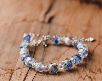 Resin Jewelry Funeral Flowers Memory Bracelet