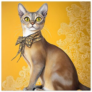 Poster Singapura Cat - Carta opaca premium (3 dimensioni: 25 x 25 cm / 10 x 10", 50 x 50 cm / 20 x 20", 70 x 70 cm / 2 x 28")