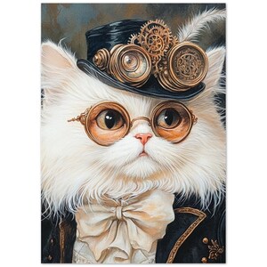 Steampunk Perserkatzen Postkarten - 10 Stück