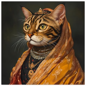 Poster Gatto Bengala - Carta opaca premium (3 dimensioni: 25 x 25 cm / 10 x 10", 50 x 50 cm / 20 x 20", 70 x 70 cm / 2 x 28")