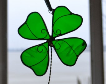 Four Leaf Clover Stained Glass Suncatcher