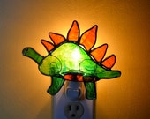 Hendrik the Stegosaurus  Stained Glass Nightlight