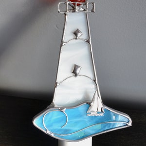 Light the Way Lighthouse Stained Glass Night Light - Etsy