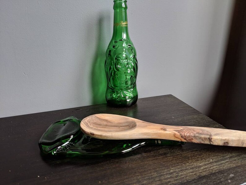 Lucky Buddha Green Enchanted Beer Slumped Bottle St. Patricks Etsy