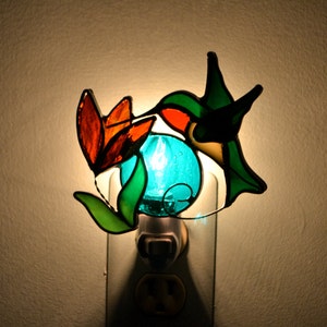 Hummingbird Stained Glass Nightlight