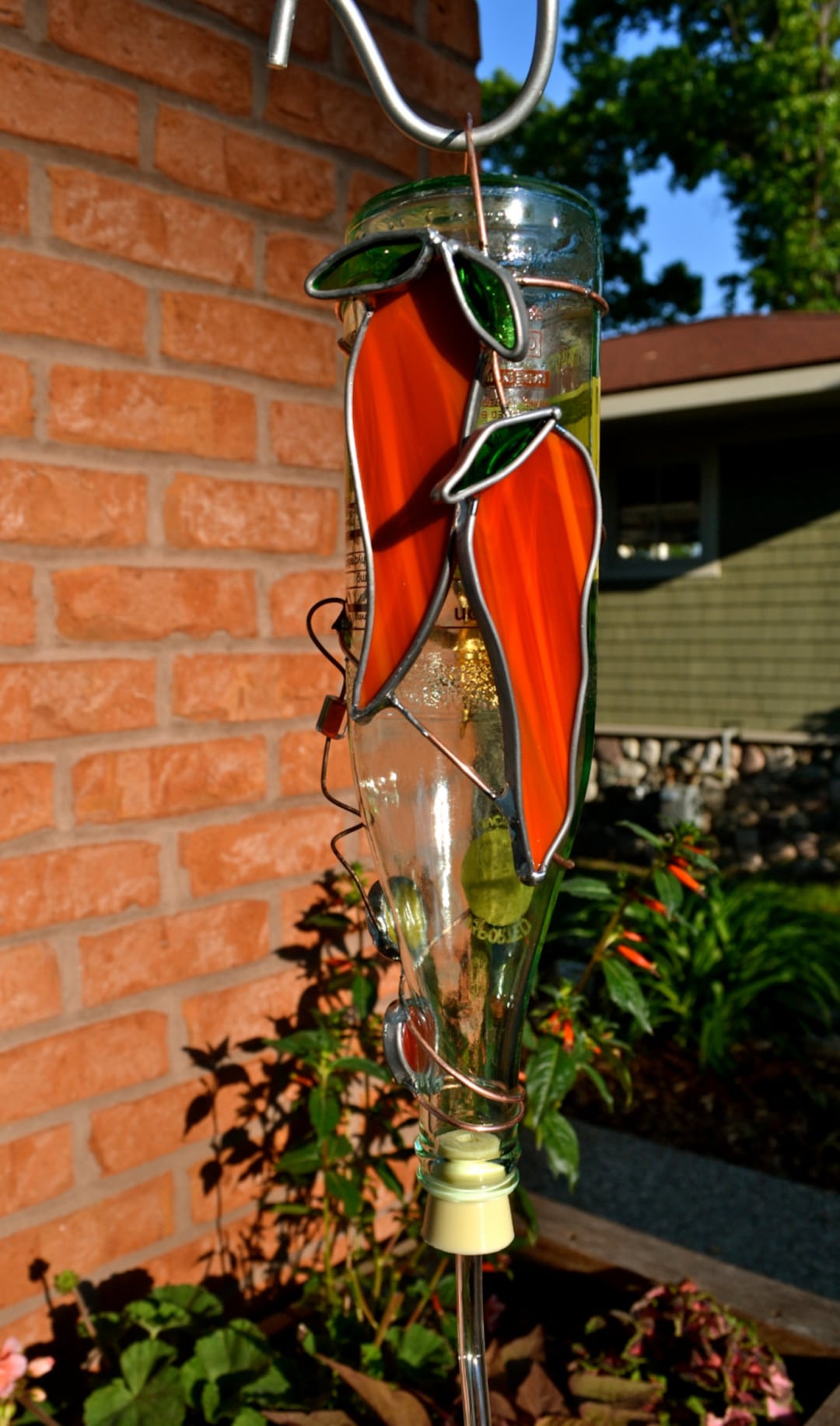 Red Chili Peppers Hummingbird Feeder From Recycled Sidral Etsy