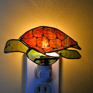Kaylo the Sea Turtle  Stained Glass Nightlight