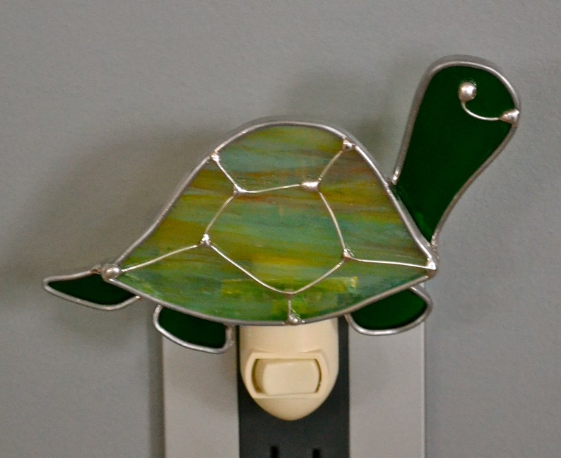 Tommy the Turtle Stained Glass Nightlight Etsy