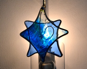 Twinkle Star  Stained Glass Nightlight
