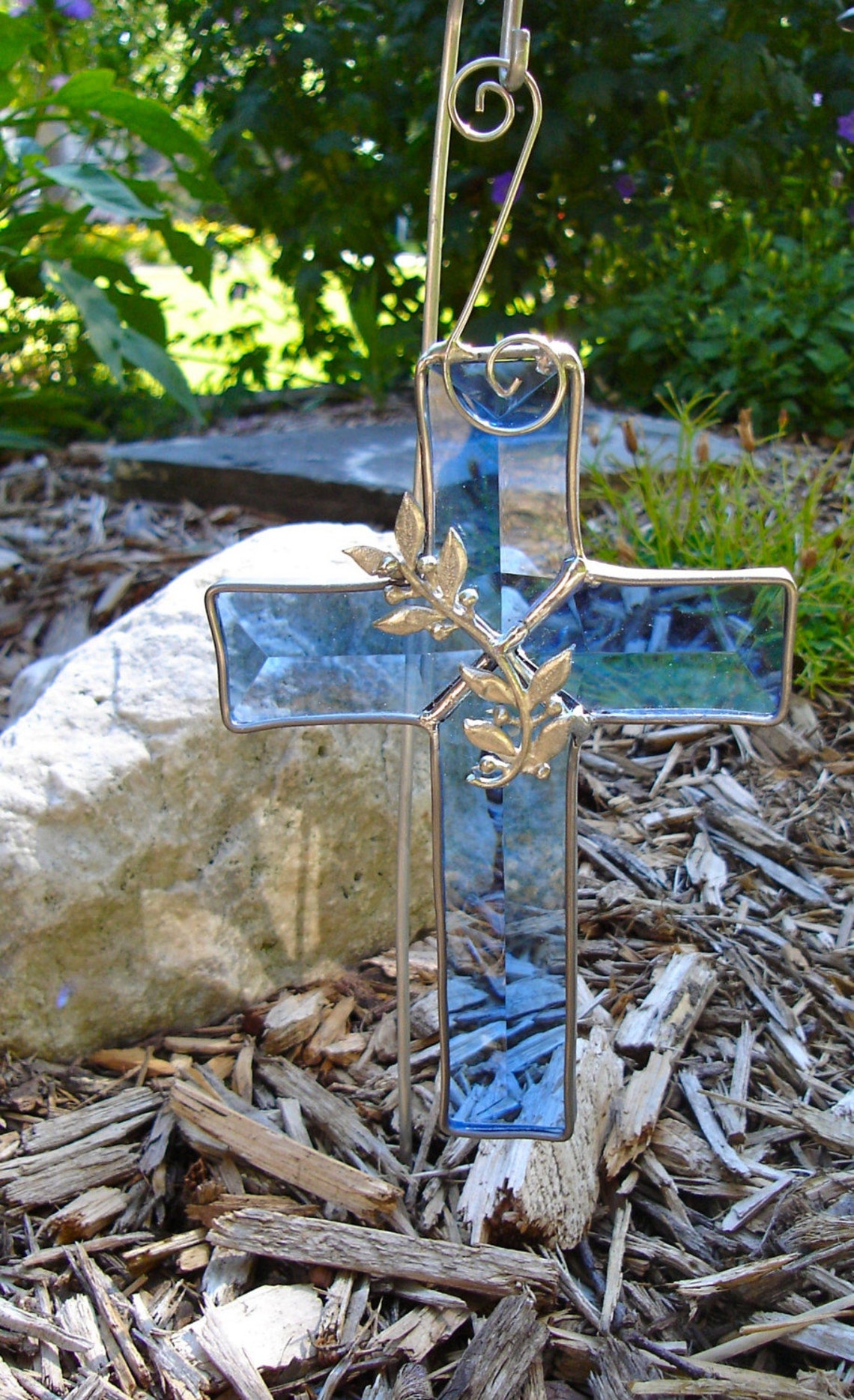 Beveled Cross Suncatcher Available in Four Colors Etsy