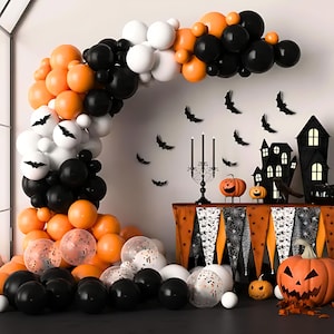 Halloween Balloon Arch for Bridal Shower Balloon Garland for Halloween Party Balloon Arch Kit for Spooky Party Decor for Halloween backdrop